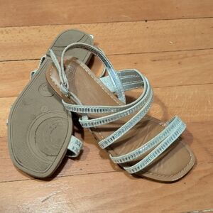 Wonder Nation Metallic Strappy Kids Sandals